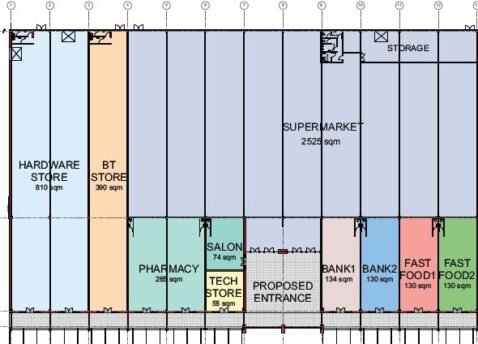 Floorplan Left Side of Mall